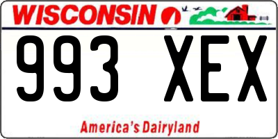 WI license plate 993XEX