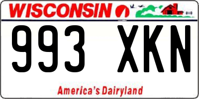 WI license plate 993XKN