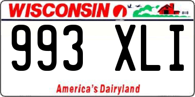 WI license plate 993XLI