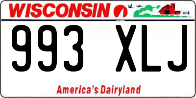 WI license plate 993XLJ