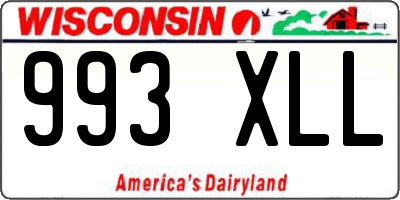 WI license plate 993XLL