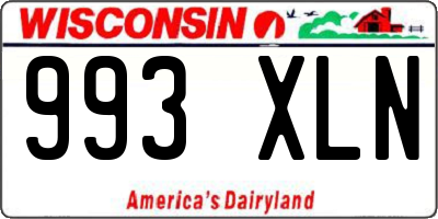 WI license plate 993XLN