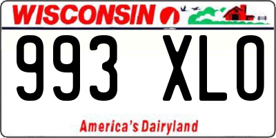 WI license plate 993XLO