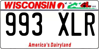 WI license plate 993XLR