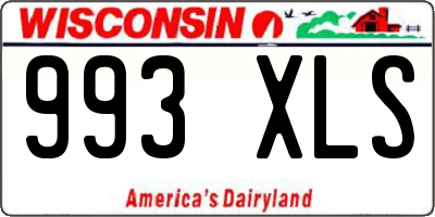 WI license plate 993XLS