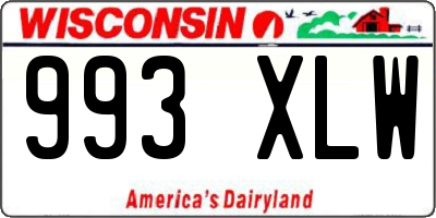 WI license plate 993XLW