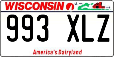 WI license plate 993XLZ