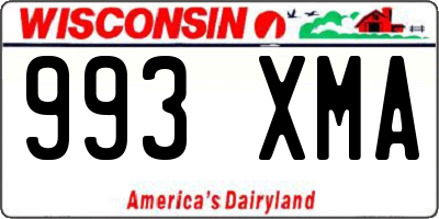 WI license plate 993XMA