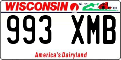 WI license plate 993XMB