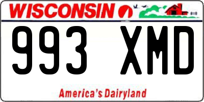 WI license plate 993XMD