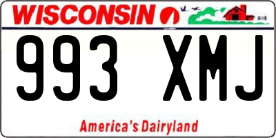 WI license plate 993XMJ