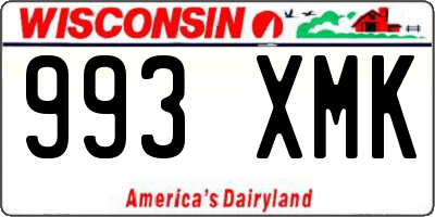 WI license plate 993XMK
