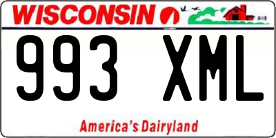 WI license plate 993XML