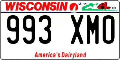 WI license plate 993XMO