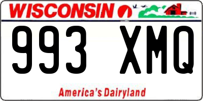 WI license plate 993XMQ