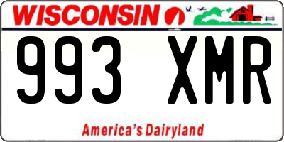 WI license plate 993XMR