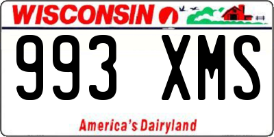 WI license plate 993XMS