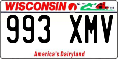 WI license plate 993XMV