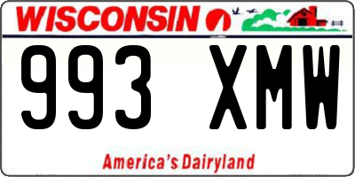 WI license plate 993XMW