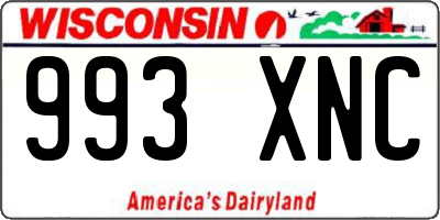 WI license plate 993XNC
