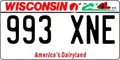 WI license plate 993XNE