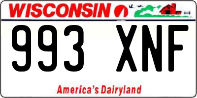 WI license plate 993XNF