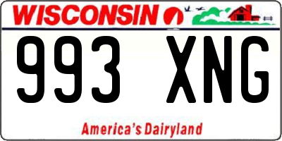WI license plate 993XNG