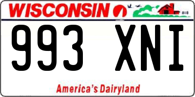 WI license plate 993XNI