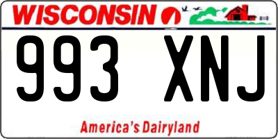 WI license plate 993XNJ