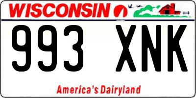 WI license plate 993XNK