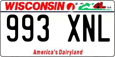WI license plate 993XNL