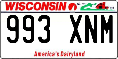 WI license plate 993XNM