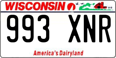 WI license plate 993XNR