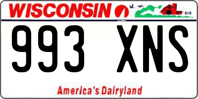 WI license plate 993XNS