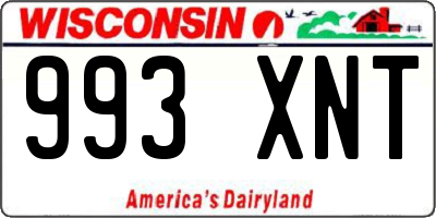 WI license plate 993XNT