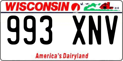 WI license plate 993XNV