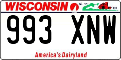 WI license plate 993XNW