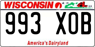 WI license plate 993XOB