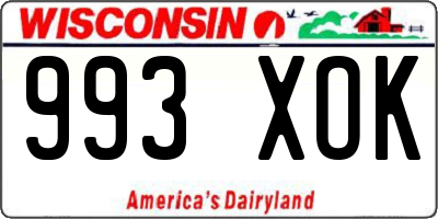 WI license plate 993XOK