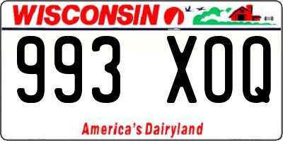 WI license plate 993XOQ