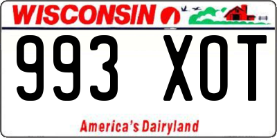 WI license plate 993XOT