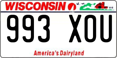 WI license plate 993XOU