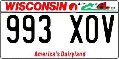 WI license plate 993XOV