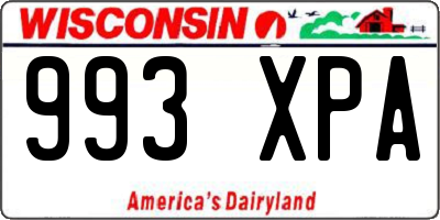 WI license plate 993XPA