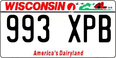 WI license plate 993XPB