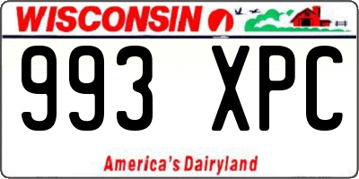 WI license plate 993XPC