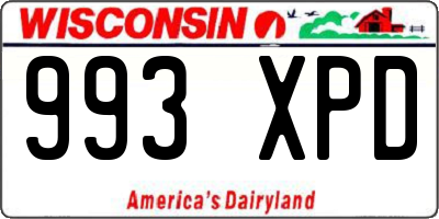 WI license plate 993XPD