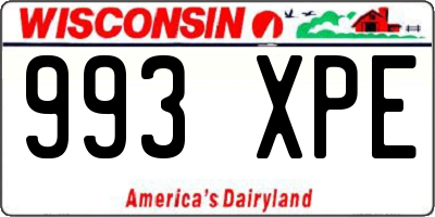 WI license plate 993XPE