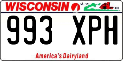 WI license plate 993XPH