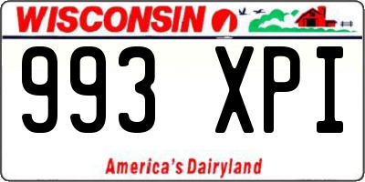 WI license plate 993XPI